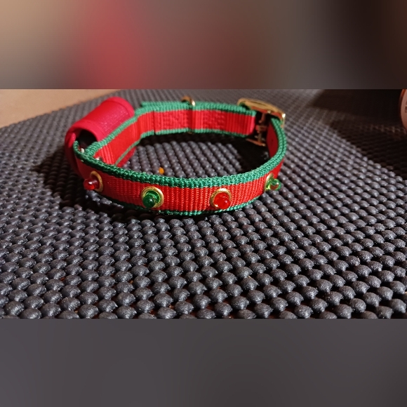 Christmas Dog Collar w/ Light Up Lights! Size: Small Dog - Picture 7 of 11